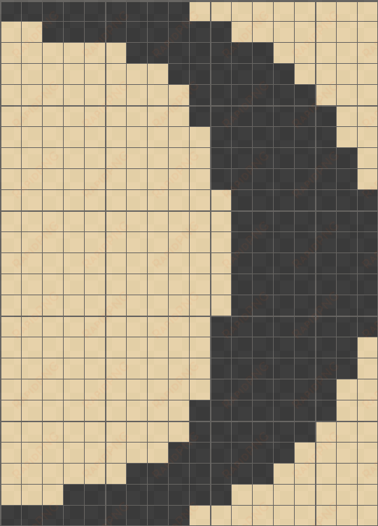 solution for original crossme level - yin yang pixel art
