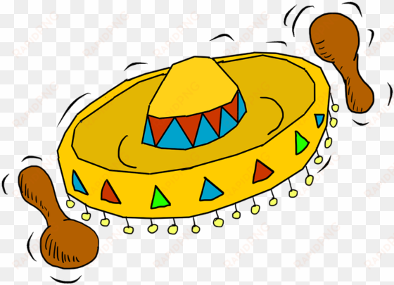 sombrero, hat, mexican hat, mexico, straw hat, maraca - chapeu mexicano desenho png