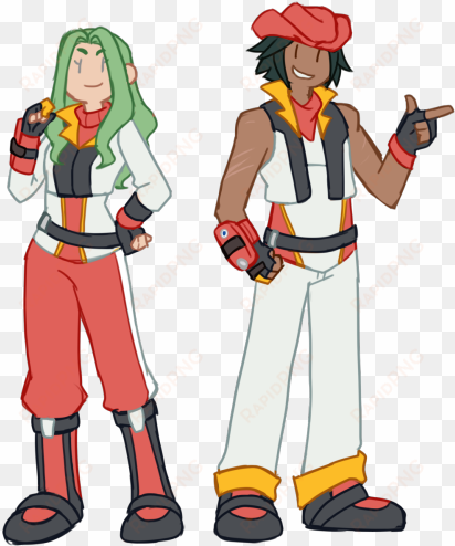 some wendy and sven redesigns from pokemon ranger shadows - pokemon ranger shadows of almia fanart