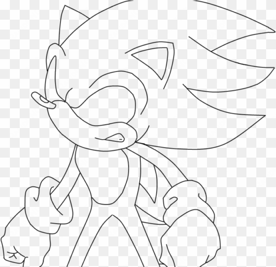 Sonic - Dark Sonic Coloring Pages transparent png image