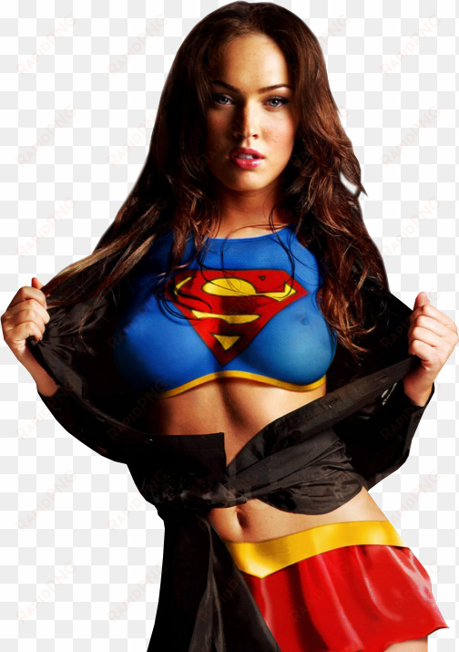 sorry, i don't have too much time for a long articlebut - megan fox supergirl body paint