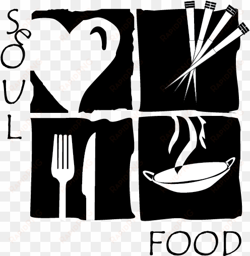 soul food clipart image download - soul food black and white