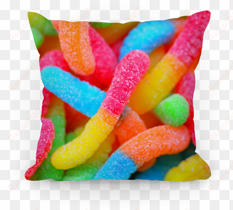 sour gummy worms pillow - sour gummy worms png