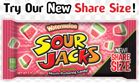sour jacks candy, watermelon - 5 oz