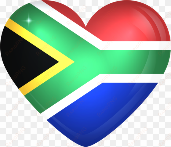 South Africa Large Heart Gallery Yopriceville High - South African Flag Heart transparent png image
