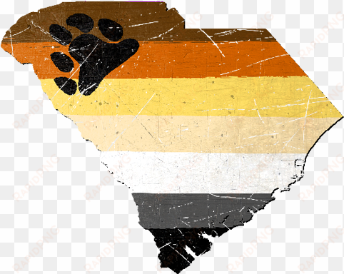 South Carolina Silhouette Bear Pride Flag - South Carolina transparent png image