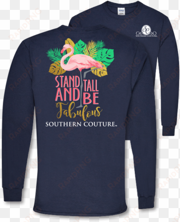 southern couture preppy fabulous flamingo long sleeve - expressyourselfbysta southern couture, fabulous flamingo,