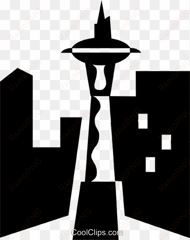 space needle, seattle royalty free vector clip art - seattle