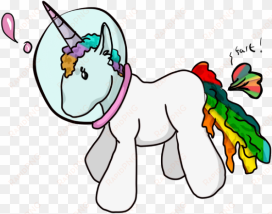 space unicorn with rainbow gas by zer - unicorn animation