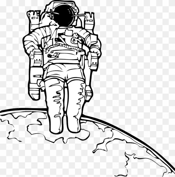 space walk - astronaut black and white