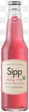 sparkling organics - ruby rose - sipp - sparkling organic eco beverage ginger blossom