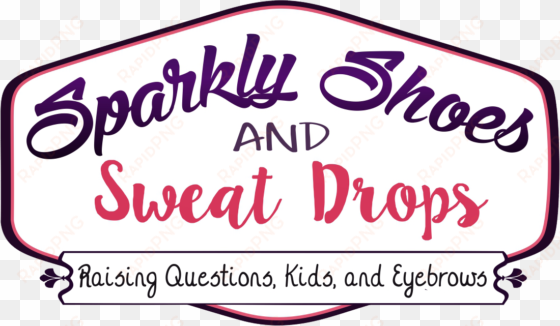 sparkly shoes & sweat drops logo - shoe