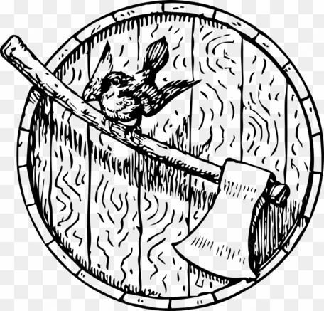 sparrow axe barrelhead - grimm dog and the sparrow ndrawing by walter crane