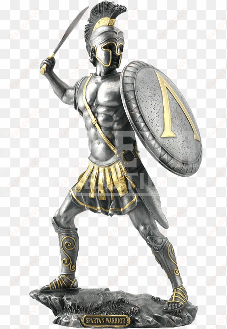 spartan hoplite shield statue - spartan soldier statue