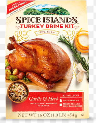 spice island turkey brine kit garlic & herb 16