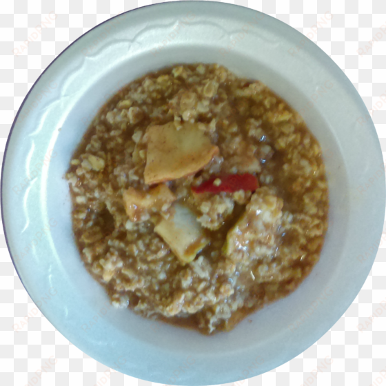 spiced apple oatmeal inspired by who's that in the - thai curry