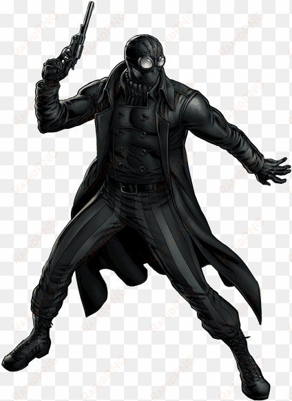 spider-man noir portrait art - marvel avengers alliance spiderman noir