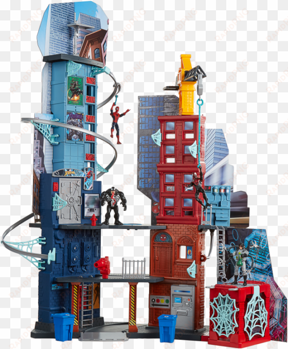 spiderman mega city playset