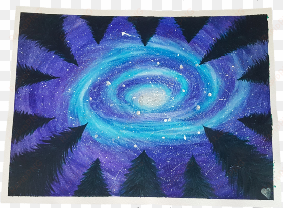 spiral galaxy, watercolor painting, 9 x 12 inch - spiral galaxy