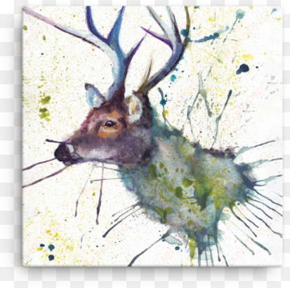splatter stag kw05v canvas mini by katherine williams - stag cushions