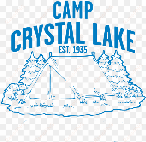 spooky lake png clipart black and white download - crystal lake camp counselor logo