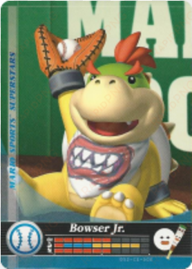 sports bowser jr - nintendo amiibo mario sports superstars trading cards