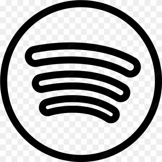 Spotify Icon - Spotify Logo Black And White transparent png image