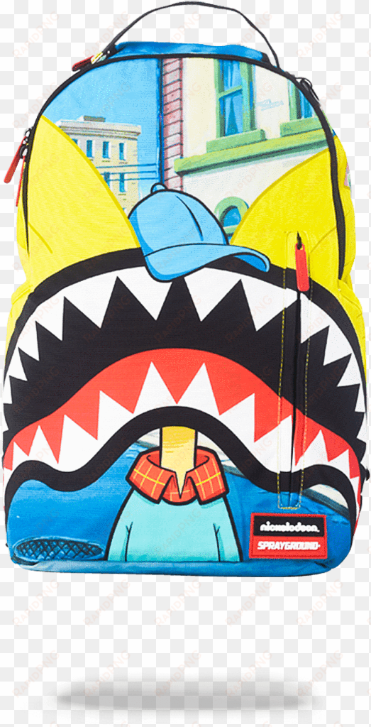 sprayground- hey arnold shark mouth backpack - hey arnold sprayground backpack