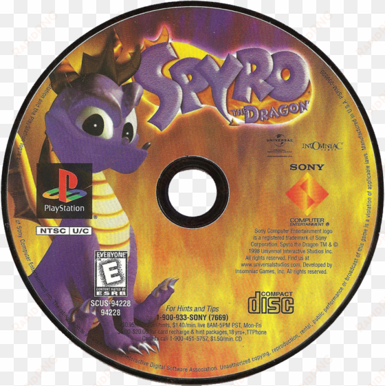 Spyro The Dragon - Playstation Spyro The Dragon 1998 transparent png image