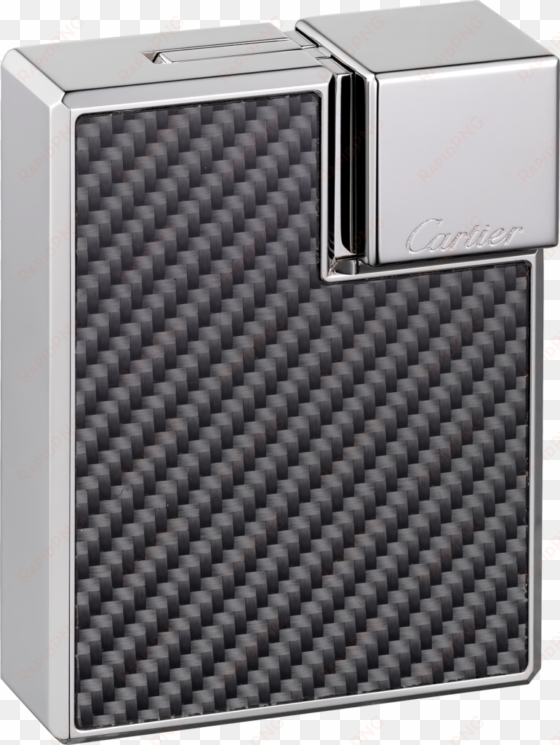 square lighter with carbon motifcarbon fiber, polished - cartier square lighter