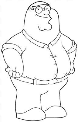 square peter griffin drawing tutorial - peter griffin coloring pages