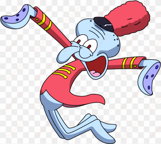 squidward tentacles looking excited-wa226 - squidward tentacles png