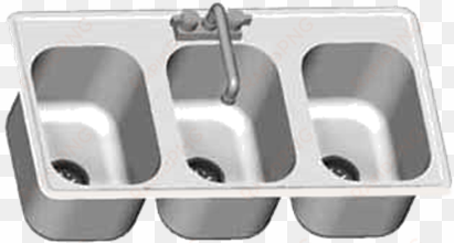 sr16-19-13.5-3 eagle group - drop-in sink, 3 compartment,