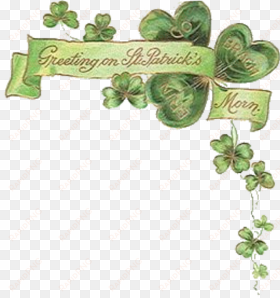 st patrick's day png file graphics - vintage irischen morgen-st patrick tageskarte karte