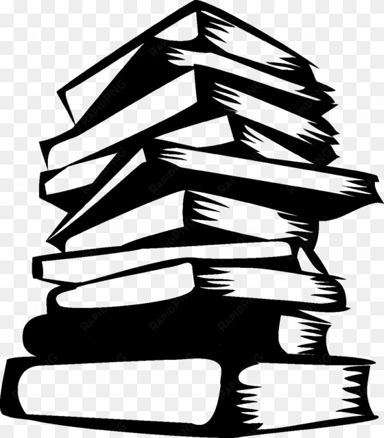 stack of books stencil