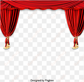 stage curtain, stage clipart, red, curtain png image - portable network graphics