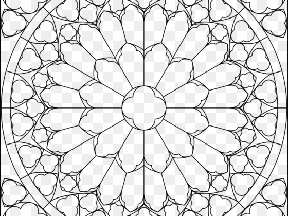 stained glass window coloring pages free with rose - stained glass windows colouring pages