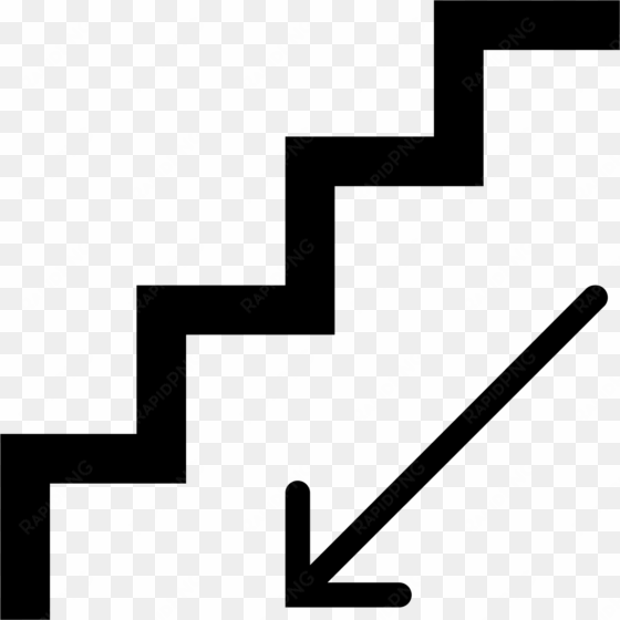 stairs down filled icon - treppe runter symbol
