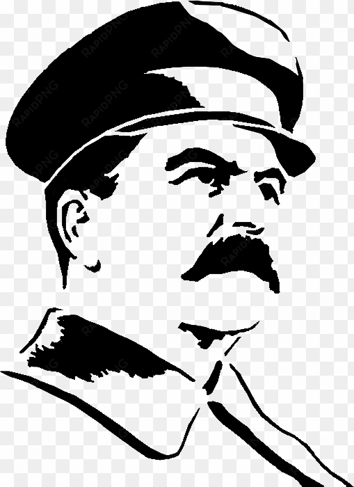 stalin black and white drawing