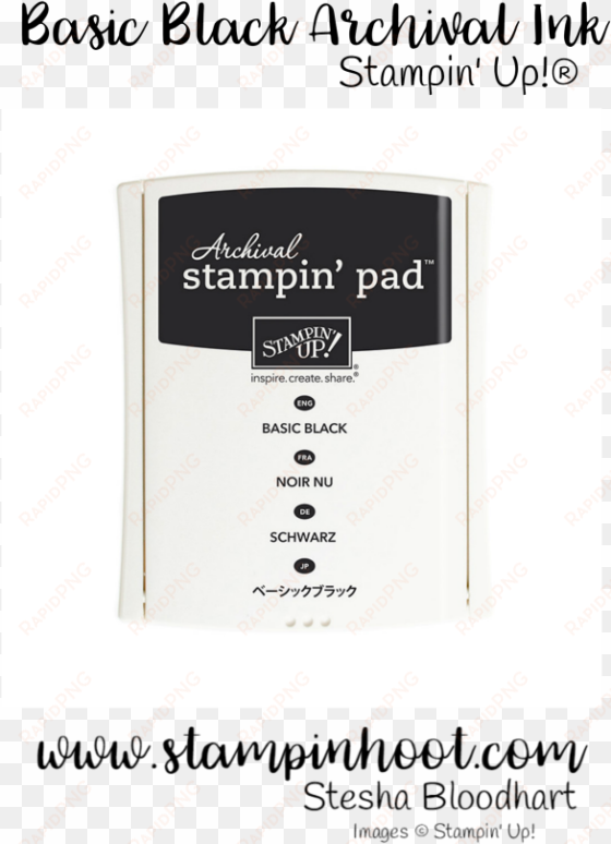stampin' up basic black archival ink pad great for - stampin' up inc.