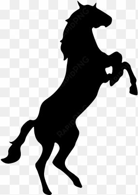 Standing Horse Silhouette Variant Facing The Right - Standing Horse Silhouette transparent png image