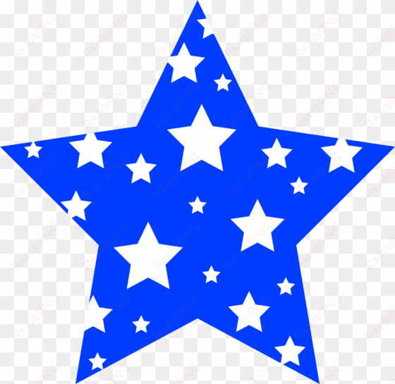 star clipart blue star - 4th of july star