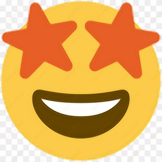 star eyes orange shape starryeyed emoji emoticon face