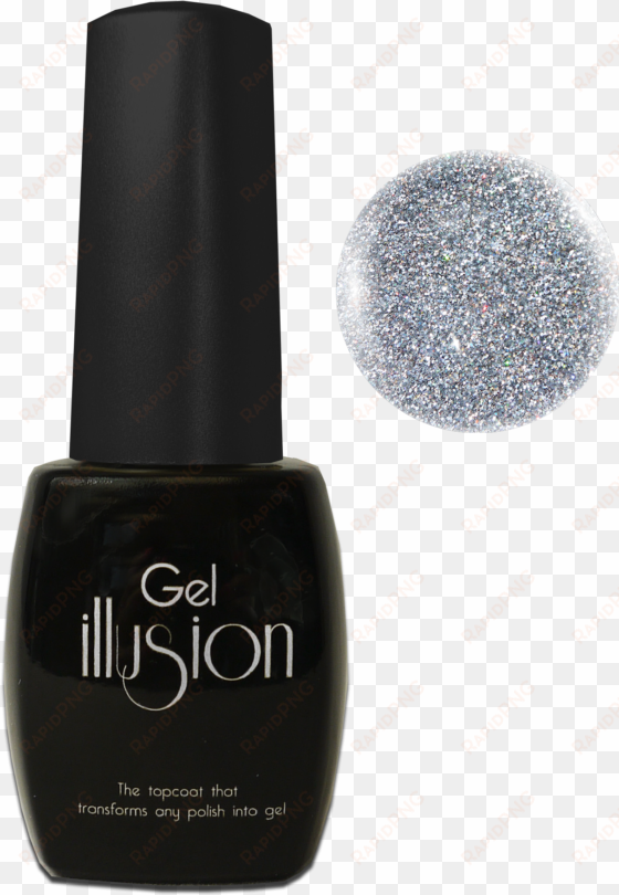 star gel illusion silver glitter top coat 14ml - nail polish