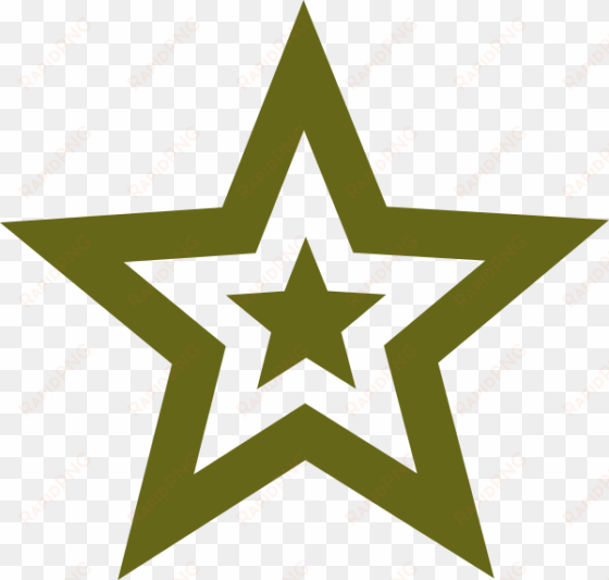Star Military Green Clip Art At Clker - Military Clipart transparent png image
