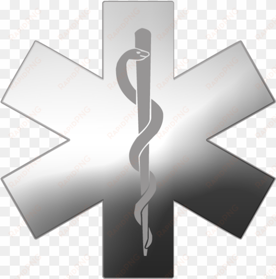 star of life transparent png pictures - star of life grey