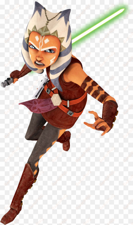 star wars clipart ahsoka - star wars the clone wars ahsoka in action