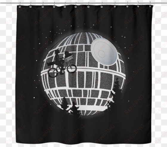 star wars fly me to the death star shower curtain - navy blue unique shower curtain luxurious bathroom