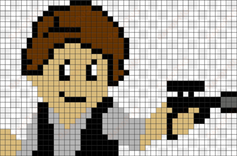 star wars han solo pixel art - pixel art star wars han solo