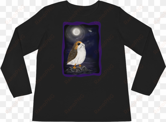 star wars inspired porg ladies' long sleeve t-shirt - erkek gömlek modelleri